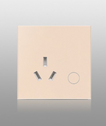 16 Amp right-angle glass socket with straight edge