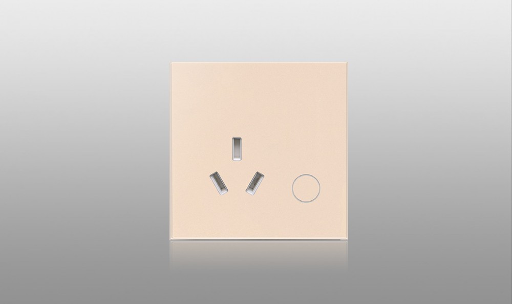 16 Amp right-angle glass socket with straight edge