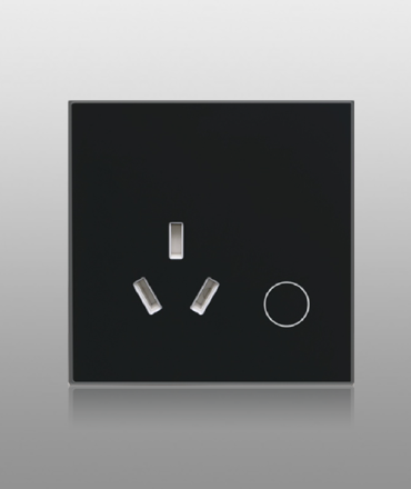 مقبس زجاجي بزاوية قائمة وحافة مستقيمة 16 أمبير